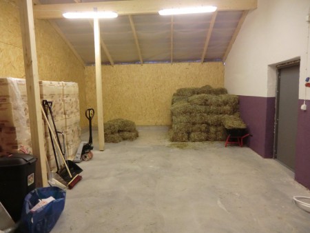 Kallförrådet med en laddning hö