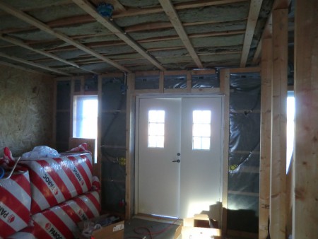 Elrör draget på nedre våning