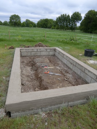 Betongsula och två varv leca